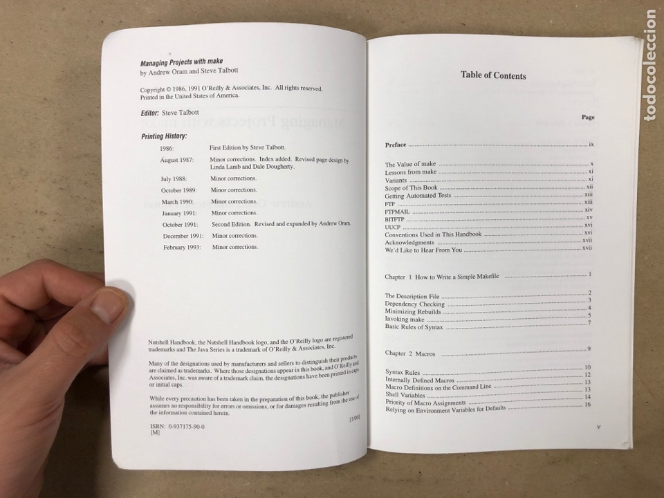 Libros de segunda mano: MANAGING PROJECTS WITH MAKE. ANDREW ORAM & STEVE TALBOTT. C PROGRAMING UTILITY. ED. O&rsquo;REILLY - Foto 3