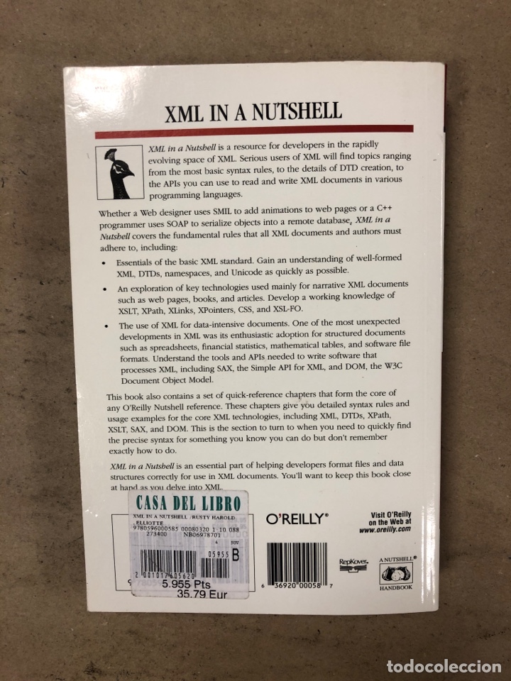 Libros de segunda mano: XML IN A NUTSHELL (A DESKTOP QUICK REFERENCE). VV.AA. O&rsquo;REILLY 2001. EN INGL&Eacute;S. - Foto 6