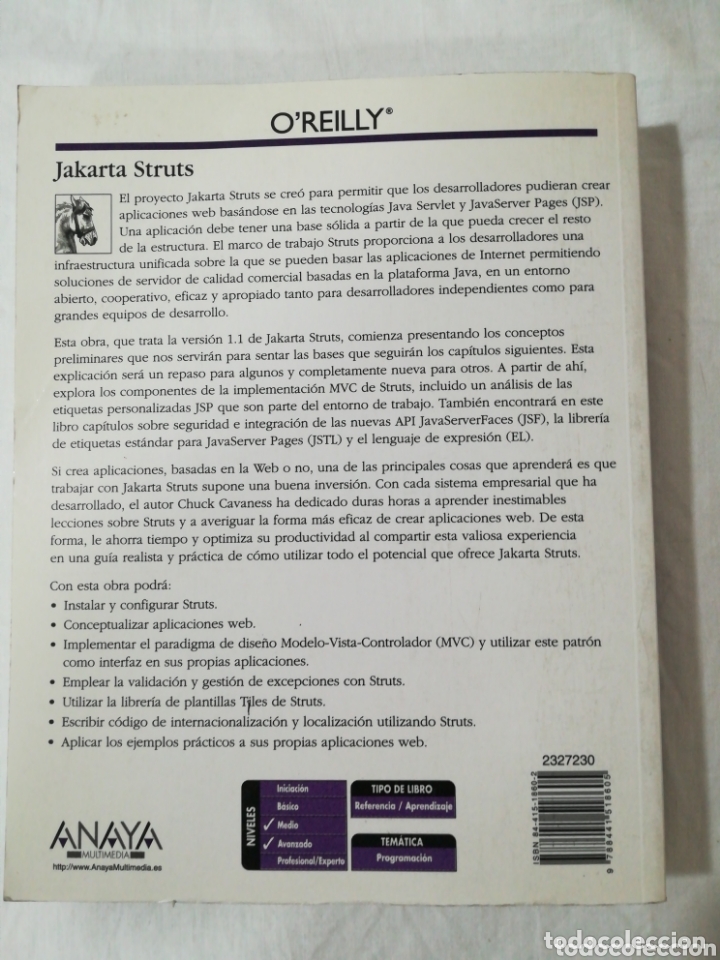 Libros de segunda mano: MANUAL JAKARTA STRUTS - DESARROLLO APLICACIONES WEB - ANAYA - LIBRO INFORM&Aacute;TICA - Foto 3