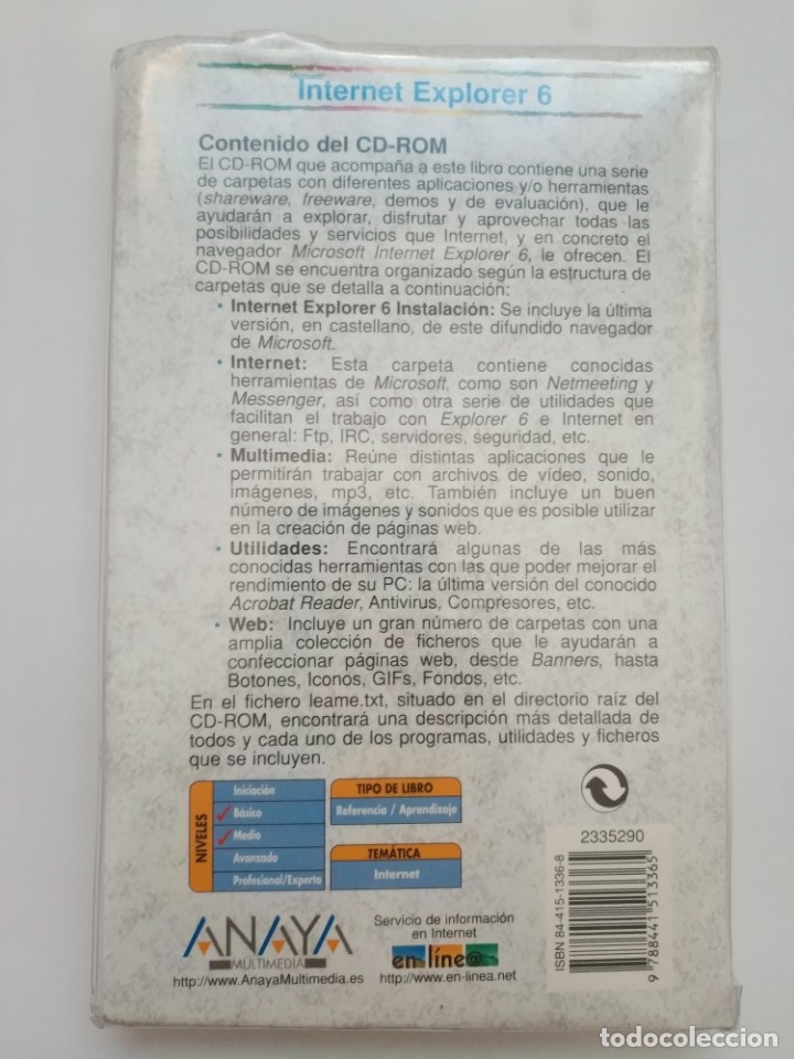 Libros de segunda mano: INTERNET EXPLORER 6 (GUIA PRACTICA). INCLUYE CD - Foto 2