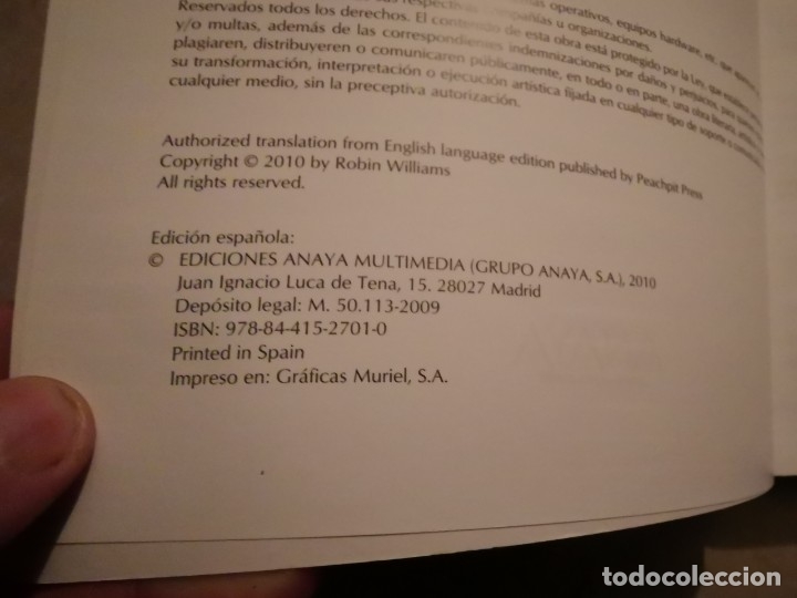 Libros de segunda mano: EXPRIME EL MAC EDICI&Oacute;N SNOW LEOPARD ROBIN WILLIAMS ANAYA 2010 - Foto 2