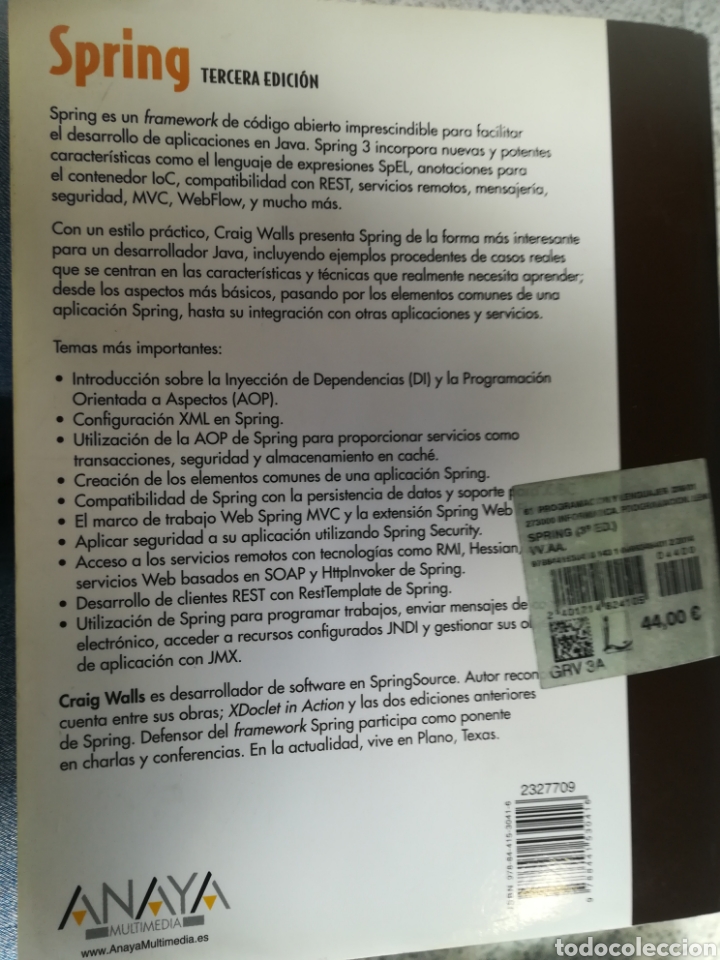 Libros de segunda mano: Spring Craig Walls Ediciones Anaya Multimedia - Foto 2