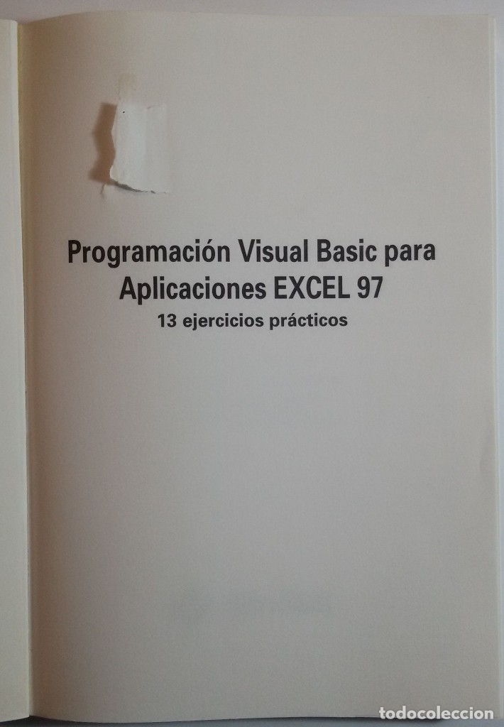 Libros de segunda mano: Programaci&oacute;n VisualBasic para Aplicaciones Excel97 (Autor: F.Vil&aacute;) (VER DESCUENTO ADICIONAL) - Foto 4
