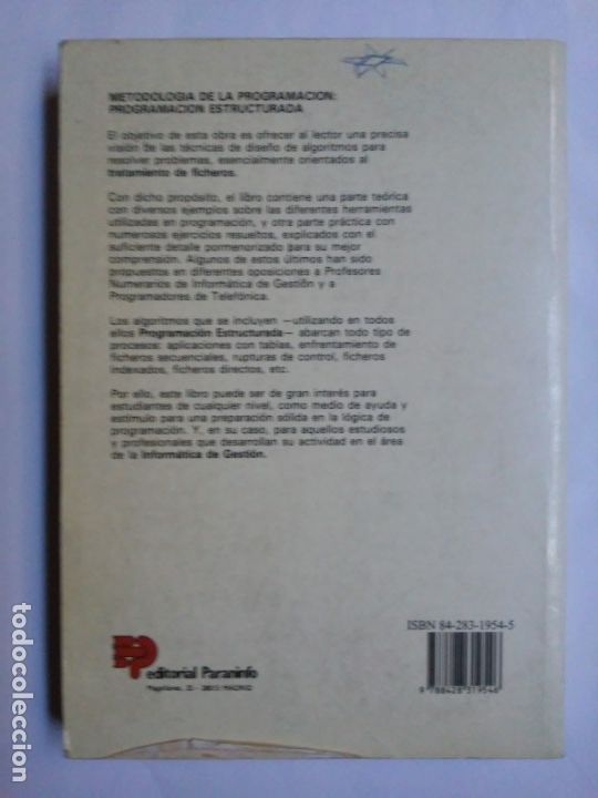 Libros de segunda mano: Metodolog&iacute;a de la programaci&oacute;n: Programaci&oacute;n estructurada M Dolores Alonso Silvia Rumeu - Foto 6