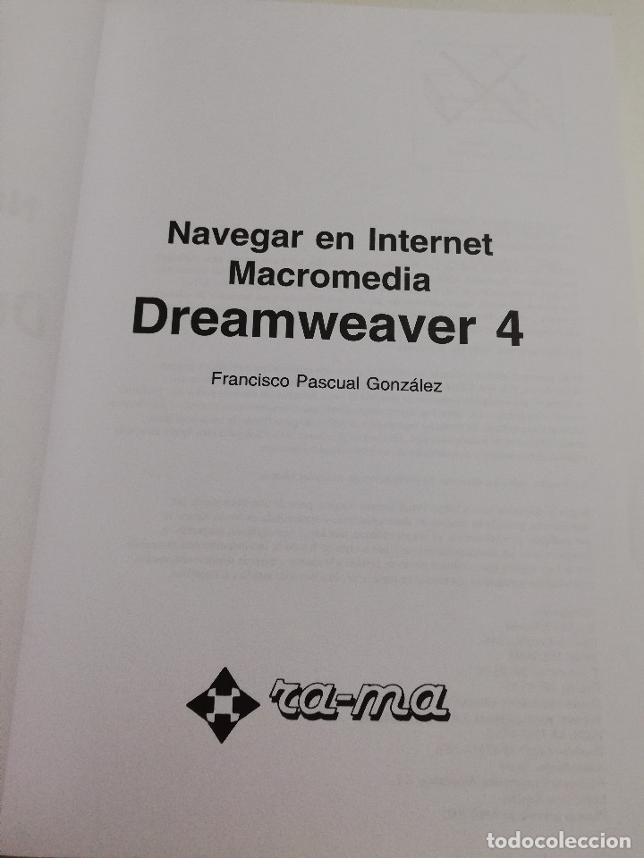 Libros de segunda mano: MACROMEDIA DREAMWEAVER 4 (FRANCISCO PASCUAL) RA - MA - Foto 2