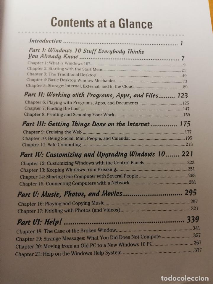 Libros de segunda mano: WINDOWS 10 FOR DUMMIES (ANDY RATHBONE) - Foto 3