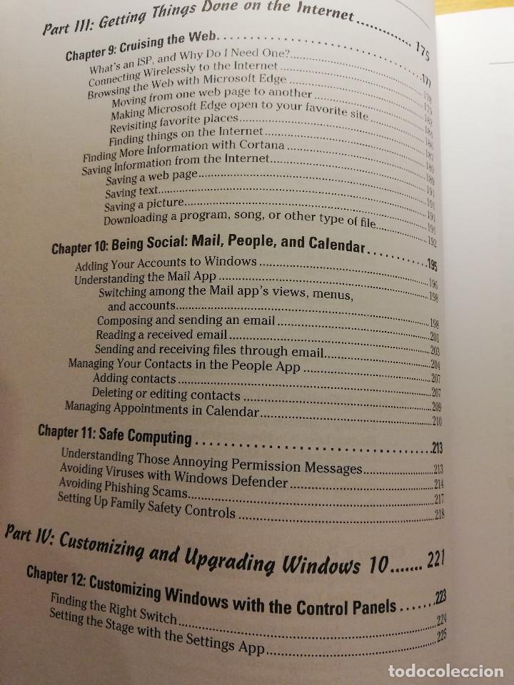 Libros de segunda mano: WINDOWS 10 FOR DUMMIES (ANDY RATHBONE) - Foto 8