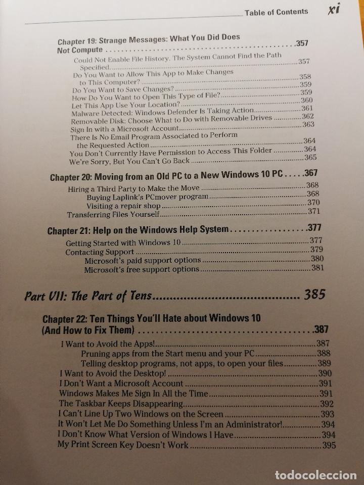 Libros de segunda mano: WINDOWS 10 FOR DUMMIES (ANDY RATHBONE) - Foto 11