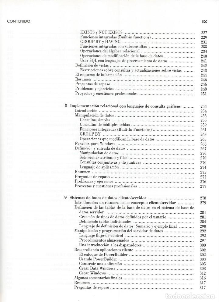 Libros de segunda mano: Dise&ntilde;o y administraci&oacute;n de bases de datos. Gary W. Hansen. - Foto 5