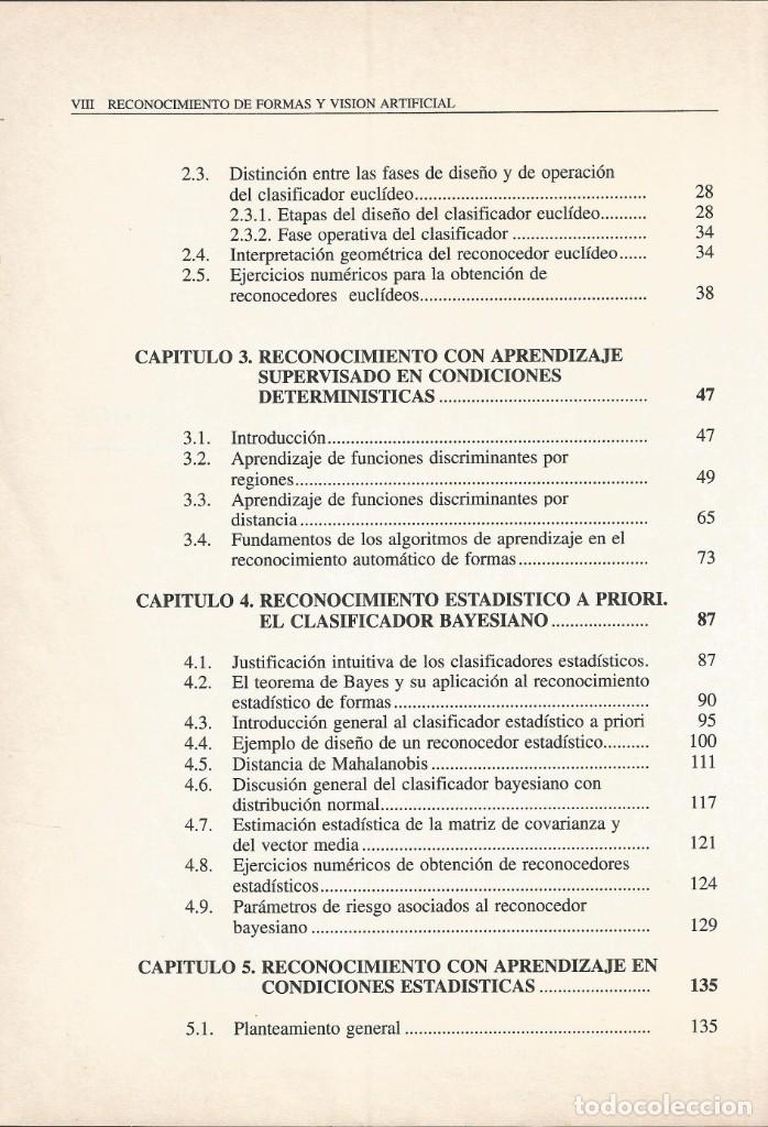 Libros de segunda mano: Reconocimiento de formas y visi&oacute;n artificial. Dar&iacute;o Maravall. - Foto 4
