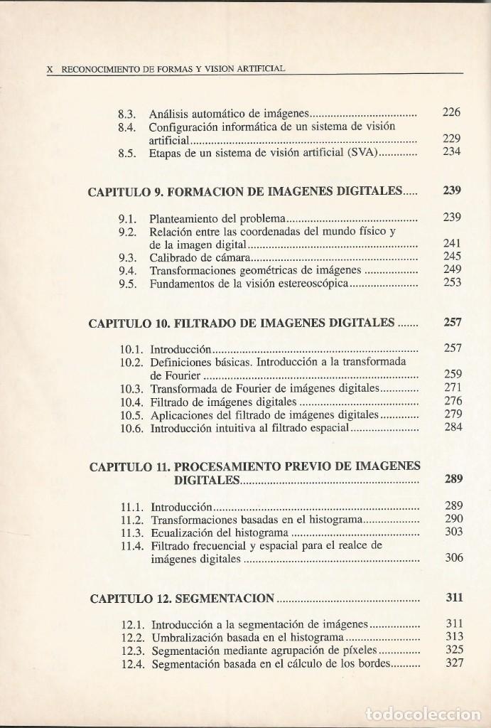 Libros de segunda mano: Reconocimiento de formas y visi&oacute;n artificial. Dar&iacute;o Maravall. - Foto 6