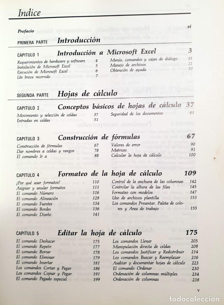 Libros de segunda mano: MICROSOFT EXCEL 4 - GUIA COMPLETA - Ed. Anaya. Madrid 1993 - X - Foto 3