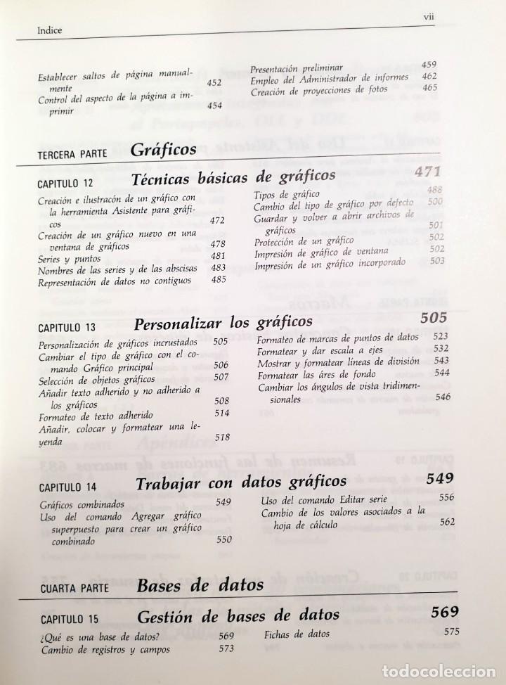 Libros de segunda mano: MICROSOFT EXCEL 4 - GUIA COMPLETA - Ed. Anaya. Madrid 1993 - X - Foto 5