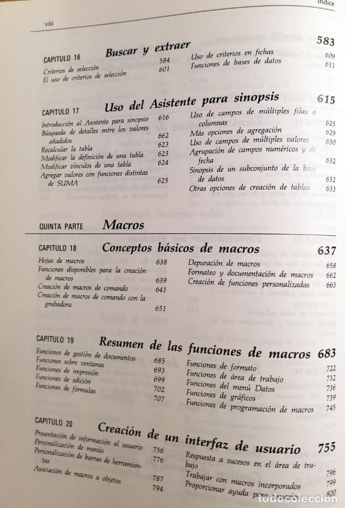 Libros de segunda mano: MICROSOFT EXCEL 4 - GUIA COMPLETA - Ed. Anaya. Madrid 1993 - X - Foto 6