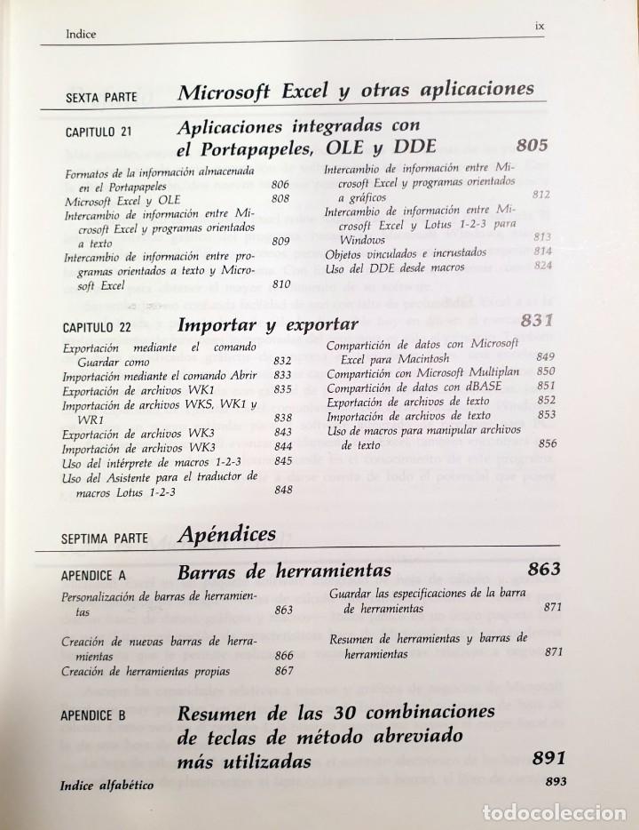 Libros de segunda mano: MICROSOFT EXCEL 4 - GUIA COMPLETA - Ed. Anaya. Madrid 1993 - X - Foto 7