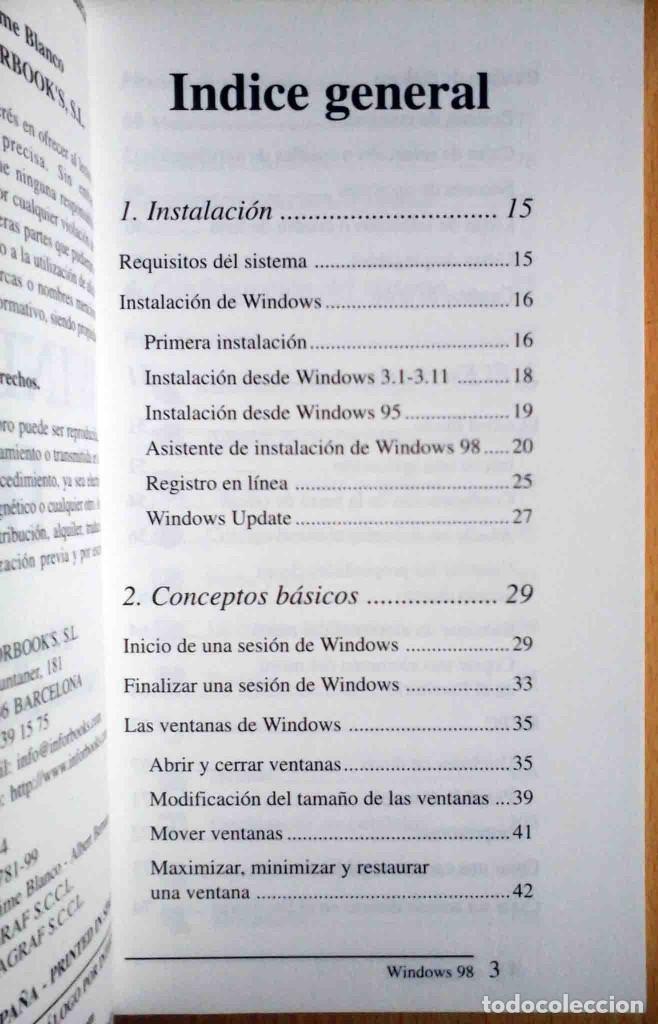 Libros de segunda mano: Minigu&iacute;a de aprendizaje r&aacute;pido - Windows 98 / Word 2000 - Foto 7