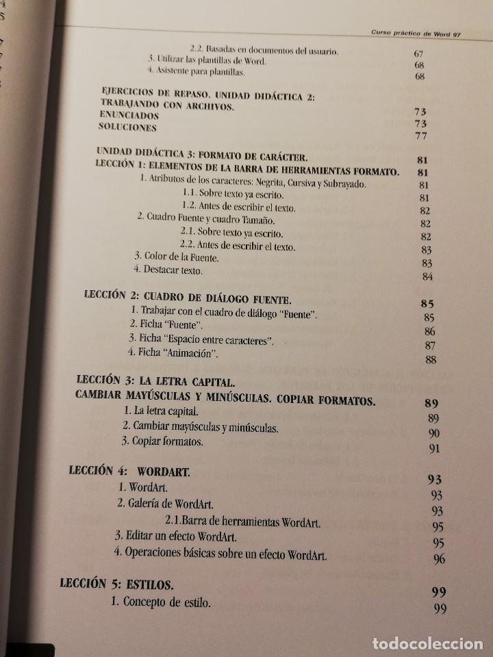 Libros de segunda mano: CURSO PR&Aacute;CTICO DE WORD - Foto 4