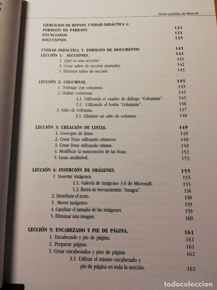 Libros de segunda mano: CURSO PR&Aacute;CTICO DE WORD - Foto 6