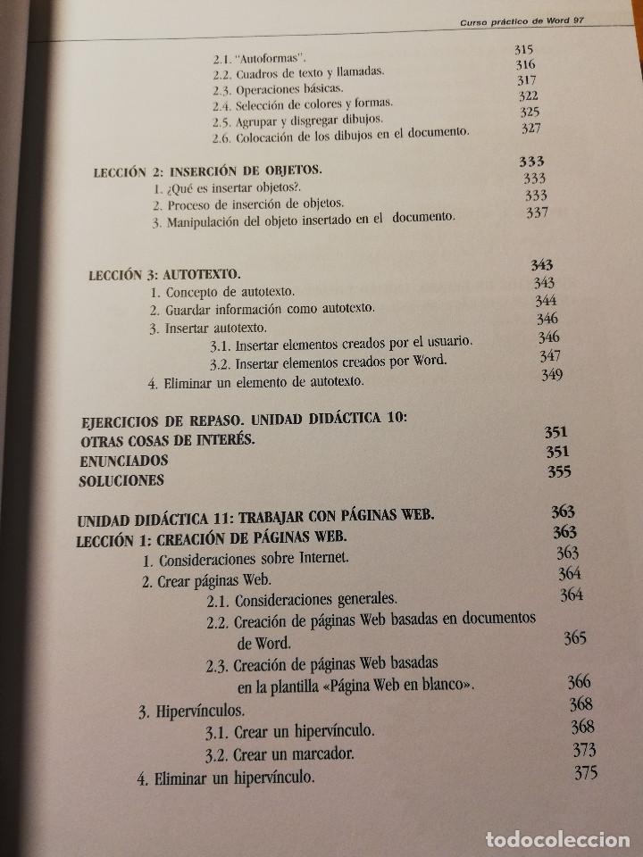 Libros de segunda mano: CURSO PR&Aacute;CTICO DE WORD - Foto 10