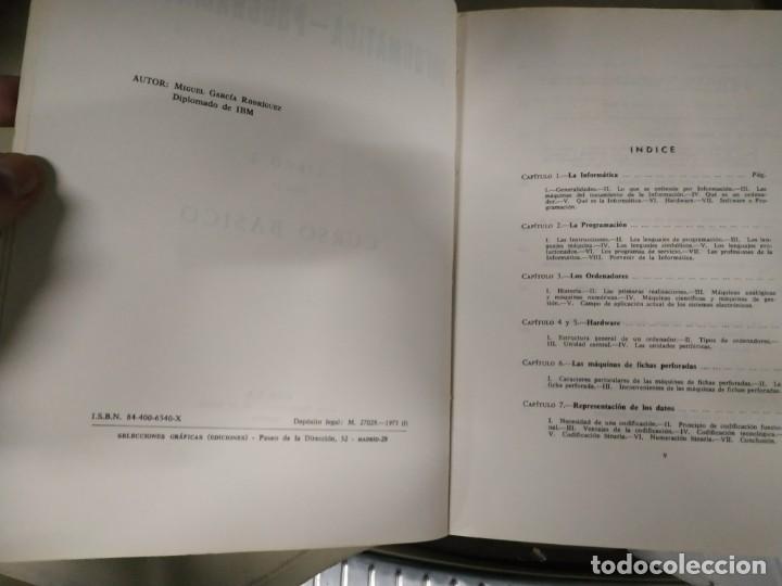 Libros de segunda mano: Curso B&aacute;sico de Inform&aacute;tica - Programaci&oacute;n. Piam S.A.. Dos Tomos. 1973 - Foto 5