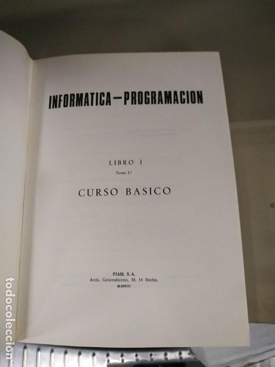 Libros de segunda mano: Curso B&aacute;sico de Inform&aacute;tica - Programaci&oacute;n. Piam S.A.. Dos Tomos. 1973 - Foto 6