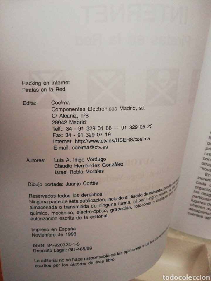 Libros de segunda mano: Hacking en Internet ,piratas en la red ,Luis A &Iacute;&ntilde;igo ,Israel Robla - Foto 3