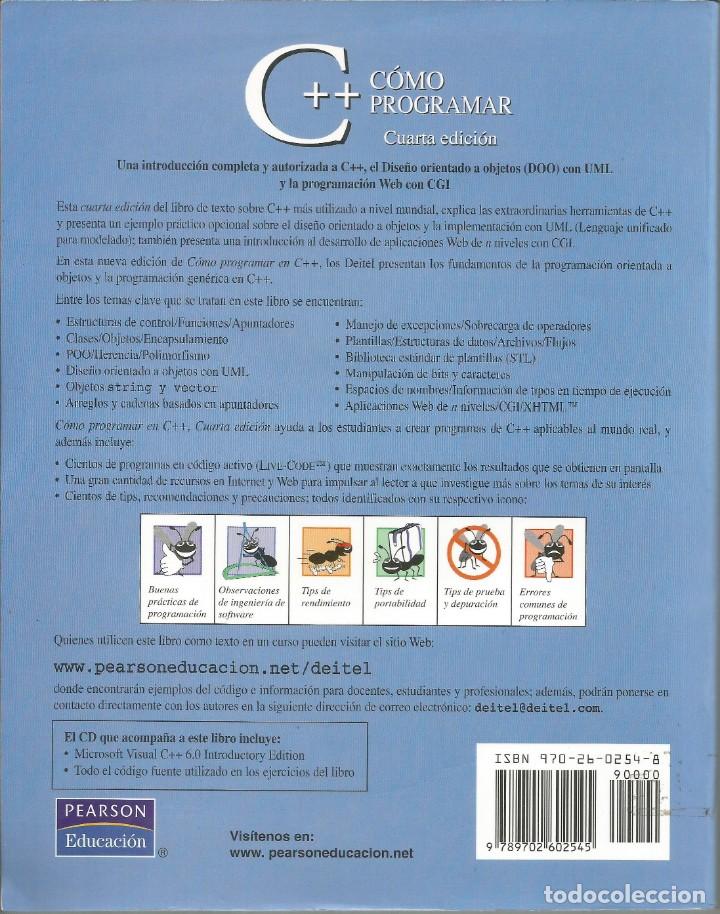 Libros de segunda mano: Como progrmar en C/C++ y Java. Deitel. 4a. Edici&oacute;n. - Foto 2