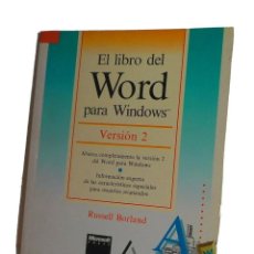 Libros de segunda mano: EL LIBRO DEL WORD PARA WINDOWS EDICIONES ANAYA 1993 VERSIÓN 2 EDICIÓN OFICIAL