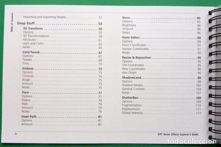 Libros de segunda mano: KPT VECTOR EFFECTS FOR MACINTOSH AND POWER MACINTOSH: EXPLORER&acute;S GUIDE - 1995 - VER INDICE - NUEVO - Foto 5