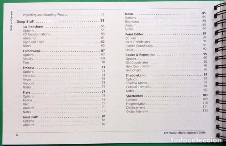 Libros de segunda mano: KPT VECTOR EFFECTS FOR MACINTOSH AND POWER MACINTOSH: EXPLORER&acute;S GUIDE - 1995 - VER INDICE - NUEVO - Foto 6