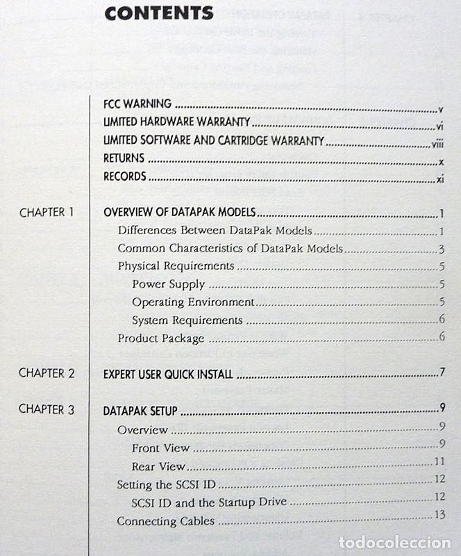 Libros de segunda mano: DATAPAK REMOVABLE CARTRIDGE DRIVES: USER&acute;S GUIDE & REFERENCE MANUAL - 1991 - VER INDICE - Foto 2