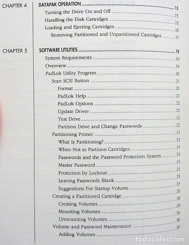 Libros de segunda mano: DATAPAK REMOVABLE CARTRIDGE DRIVES: USER&acute;S GUIDE & REFERENCE MANUAL - 1991 - VER INDICE - Foto 3
