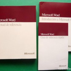 Libros de segunda mano: MICROSOFT WORD 4 MACINTOSH: MANUAL + INTRODUCCIÓN A WORD 4 +REFERENCIA RÁPIDA -1990 - INDICE -NUEVO. Lote 198737010