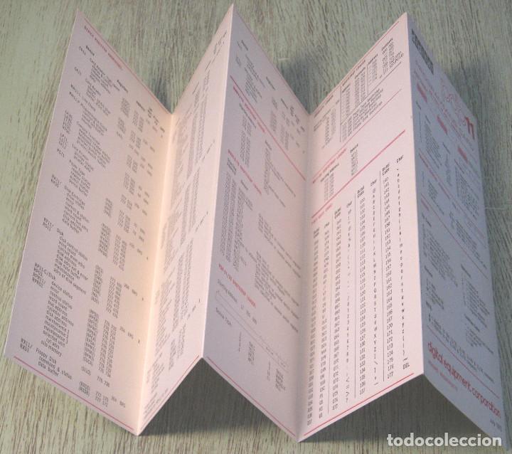 Libros de segunda mano: POLIPTICO TARJETA DE PROGRAMACION PARA DEC PDP-11 (PROGRAMMING CARD) - Foto 3