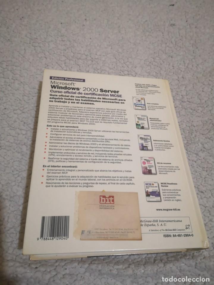 Libros de segunda mano: MICROSOFT WINDOWS 2000 SERVER: CURSO OFICIAL DE CERTIFICACI&Oacute;N Mcse. - Foto 2