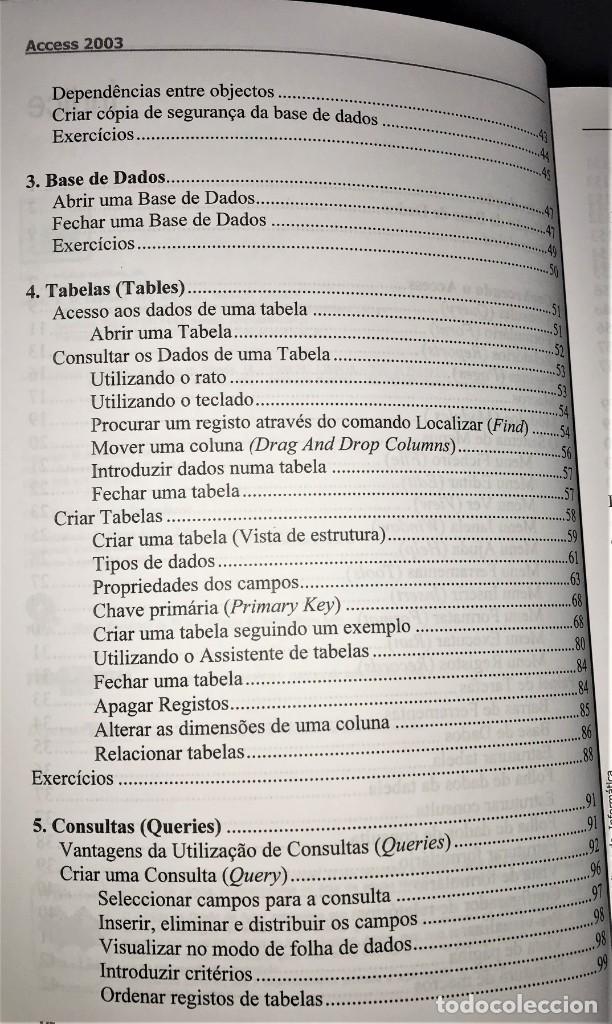Libros de segunda mano: Fundamental do Access 2003 de Jorge Neves, Lu&iacute;s Gomes e M&aacute;rio Correia - Foto 4