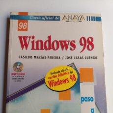 Libros de segunda mano: WINDOWS 98 CURSO OFICIAL ANAYA MACÍAS PEREIRA . INFORMÁTICA. Lote 207109465