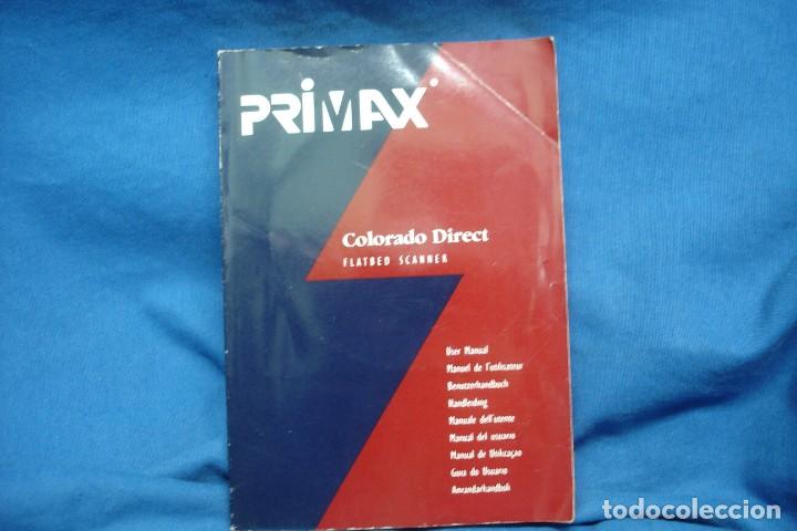 Libros de segunda mano: PRIMAX COLORADO DIRECT - FLATBED SCANNER - MANUAL DE USUARIO + DISCO - Foto 1