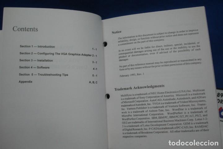 Libros de segunda mano: TVGA8900 CL - VGA GRAPHIS CARD - USER&acute;S OPERATION MANUAL + DISCO - Foto 3