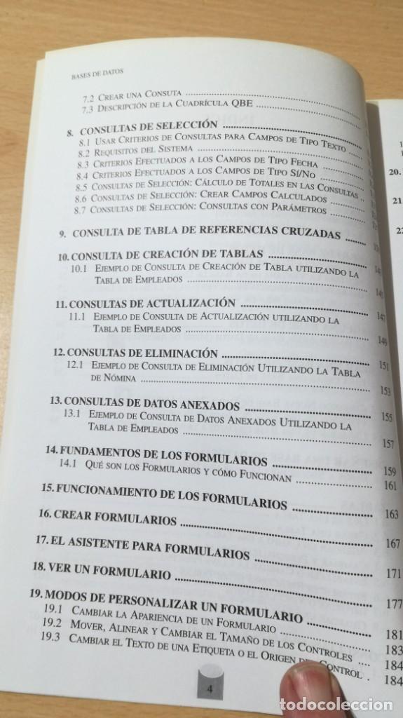 Libros de segunda mano: BASES DE DATOS - CEPYME COLECCI&Oacute;N INFORMATICA BASICA K204 - Foto 6