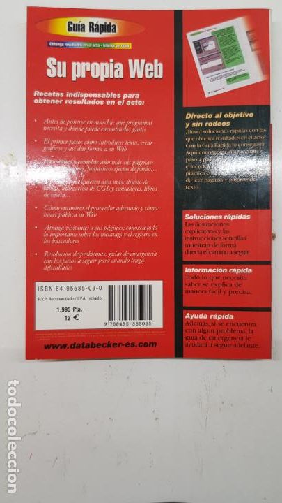 Libros de segunda mano: Gu&iacute;a r&aacute;pida - Su propia Web (Data Becker) - Foto 2