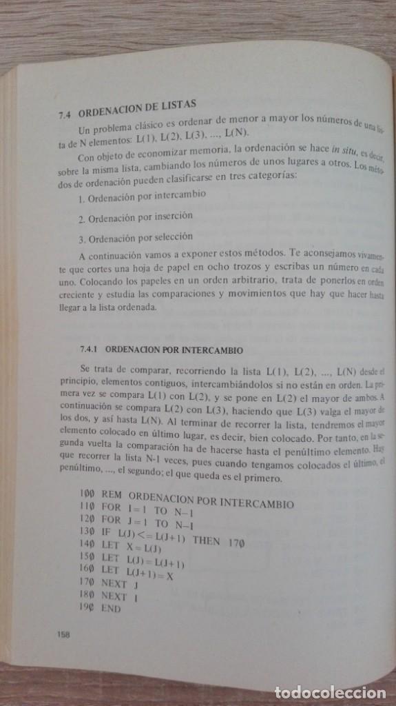 Libros de segunda mano: BASIC B&Aacute;SICO-CURSO DE PROGRAMACI&Oacute;N-RICARDO AGUADO-1&ordf; EDICI&Oacute;N-A&Ntilde;O 1983 - Foto 8