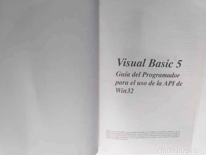 Libros de segunda mano: Visual Basic 5 . Gu&iacute;a del programador para el uso la API de Win32 . Inform&aacute;tica - Foto 8