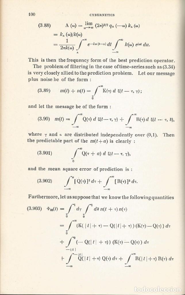 Libros de segunda mano: Cybernetics. Norbert Wiener. - Foto 6