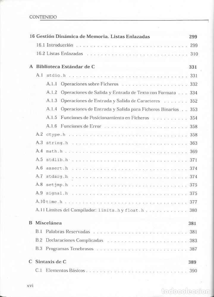 Libros de segunda mano: Programaci&oacute;n en C. Jordi Bataller Mascarell. Rafael Magdalena Benedito. - Foto 3