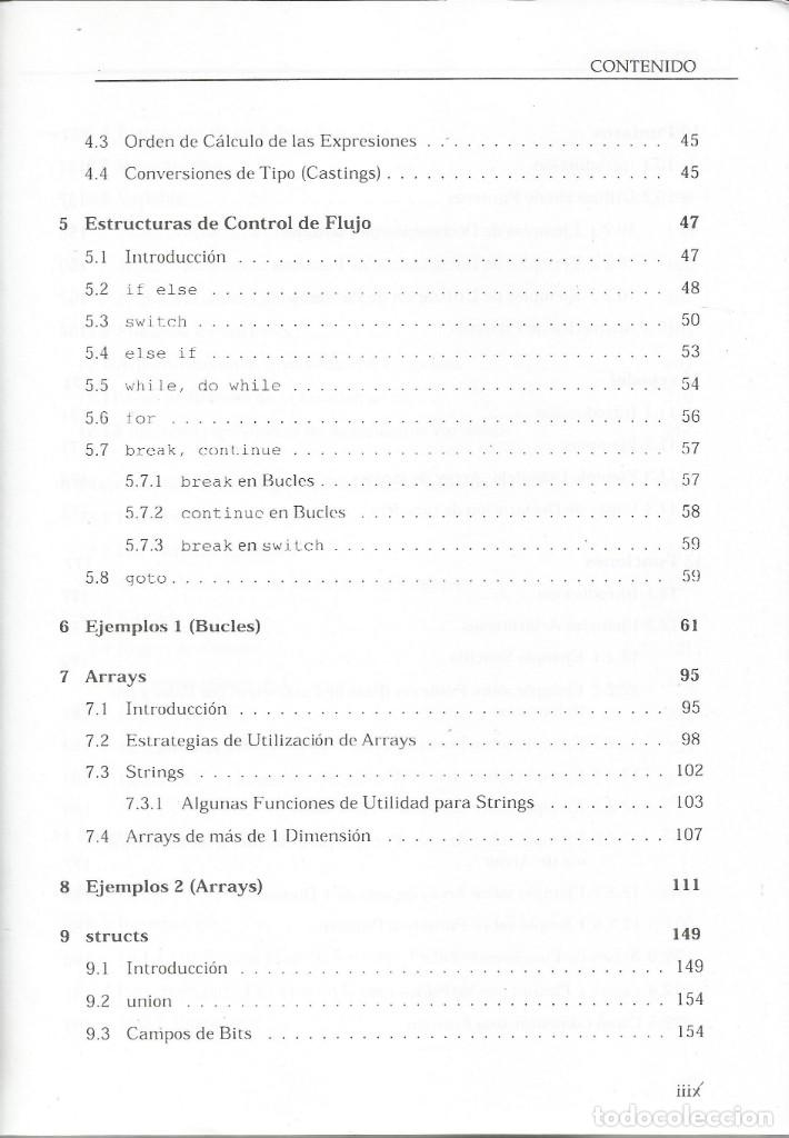 Libros de segunda mano: Programaci&oacute;n en C. Jordi Bataller Mascarell. Rafael Magdalena Benedito. - Foto 5