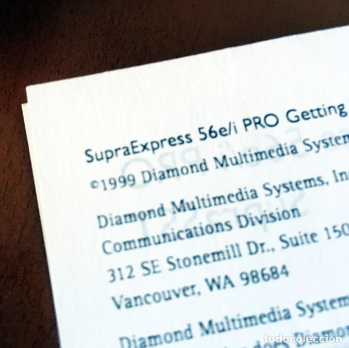 Libros de segunda mano: SUPRAEXPRESS 56e/i PRO SUPRASST MANUAL - DIAMOND MULTIMEDIA SYSTEM 1999 - Foto 2