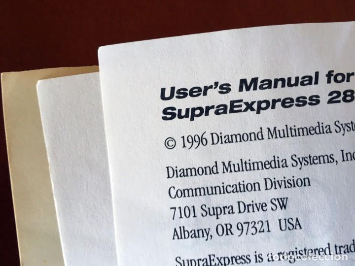 Libros de segunda mano: DIAMOND SUPRAEXPRESS 288i SP USERS GUIDE - DIAMOND MULTIMEDIA SYSTEMS MANUAL M&Oacute;DEM - A&Ntilde;O 1996 - Foto 3