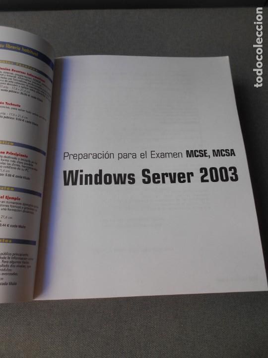 Libros de segunda mano: WINDOWS SERVER 2003. PREPARACION EXAMEN MCSE - Foto 2