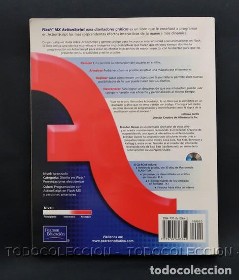 Libros de segunda mano: LIBRO MACROMEDIA FLASH MX ACTIONSCRIPT PARA DISE&Ntilde;ADORES GRAFICOS BRENDAN DAWES . PRENTICE HALL 2002 - Foto 2